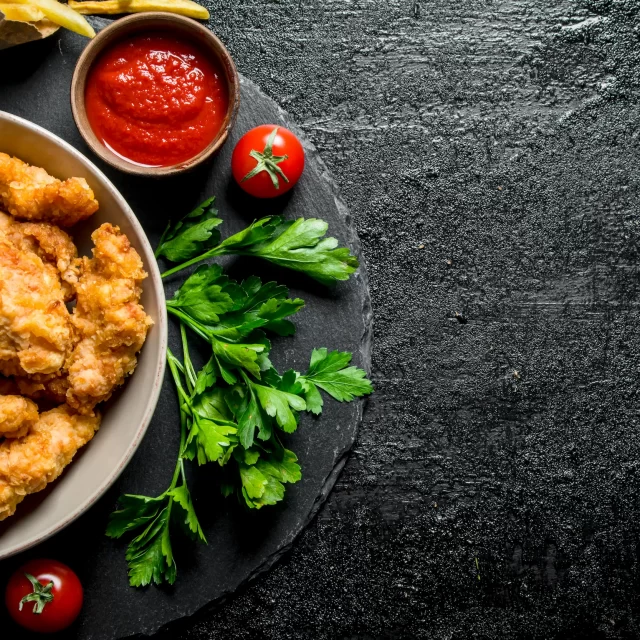 Kubełki, skrzydełka, strips, przystanek 21, bistro